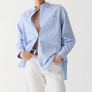 J.Crew Étienne oversized shirt in lightweight oxford Blue Eoe XSmall Size XS